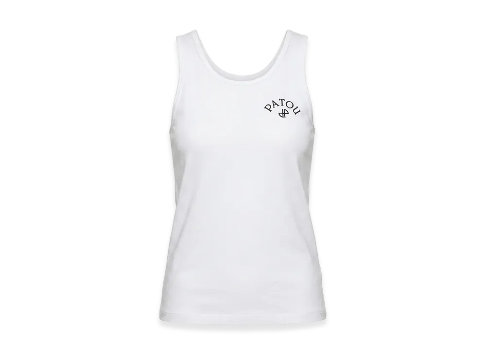 PATOU Women's Logo Embroidery Tank Top "White"