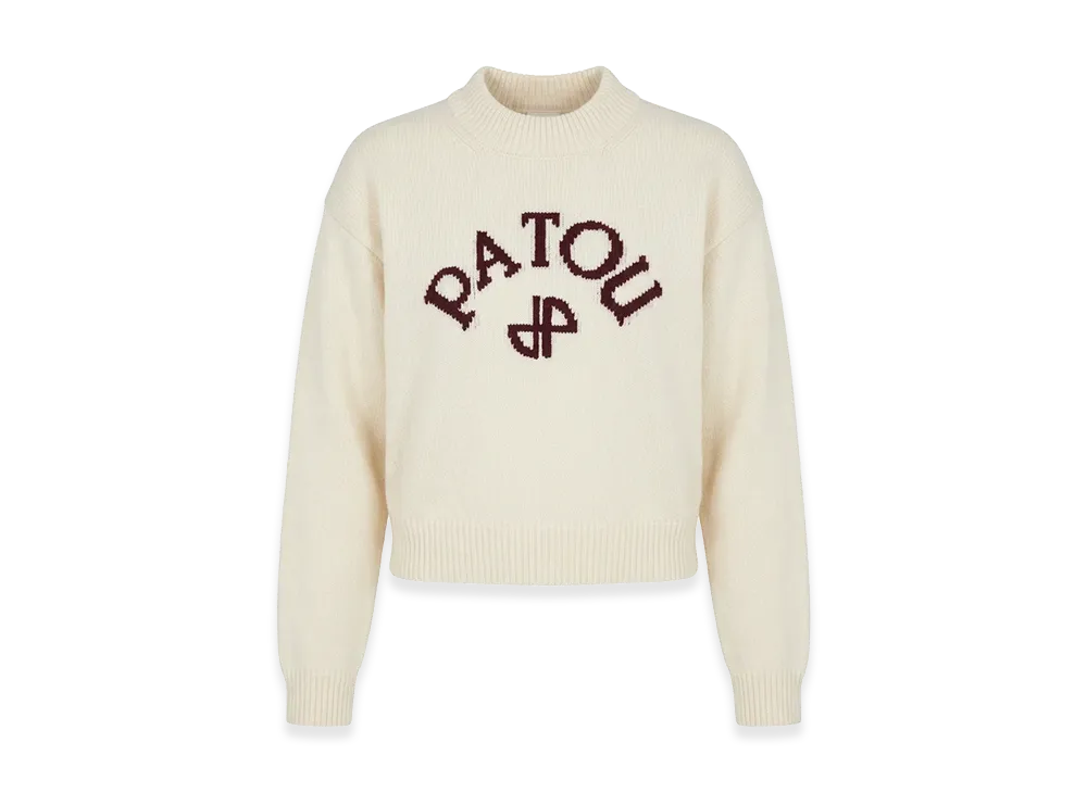 PATOU Women's Jp Monogram Intarsia Sweater "White"