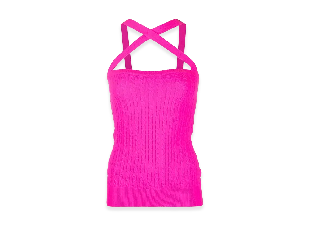 PATOU Women's Top with Cross "Pink/Fuchsia"