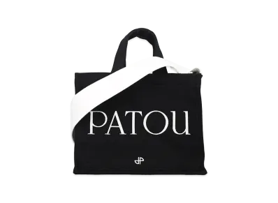 PATOU Women's Canvas Small Tote Shopping Bag "Black"