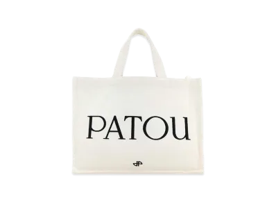 PATOU Women's Canvas Shopping Bag "White"