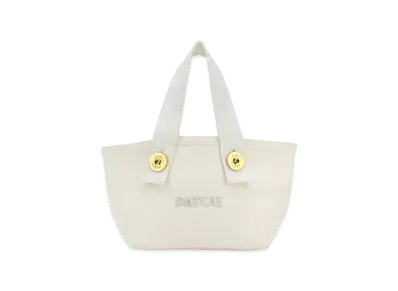 PATOU Women's Canvas Trapeze Handbag "White"