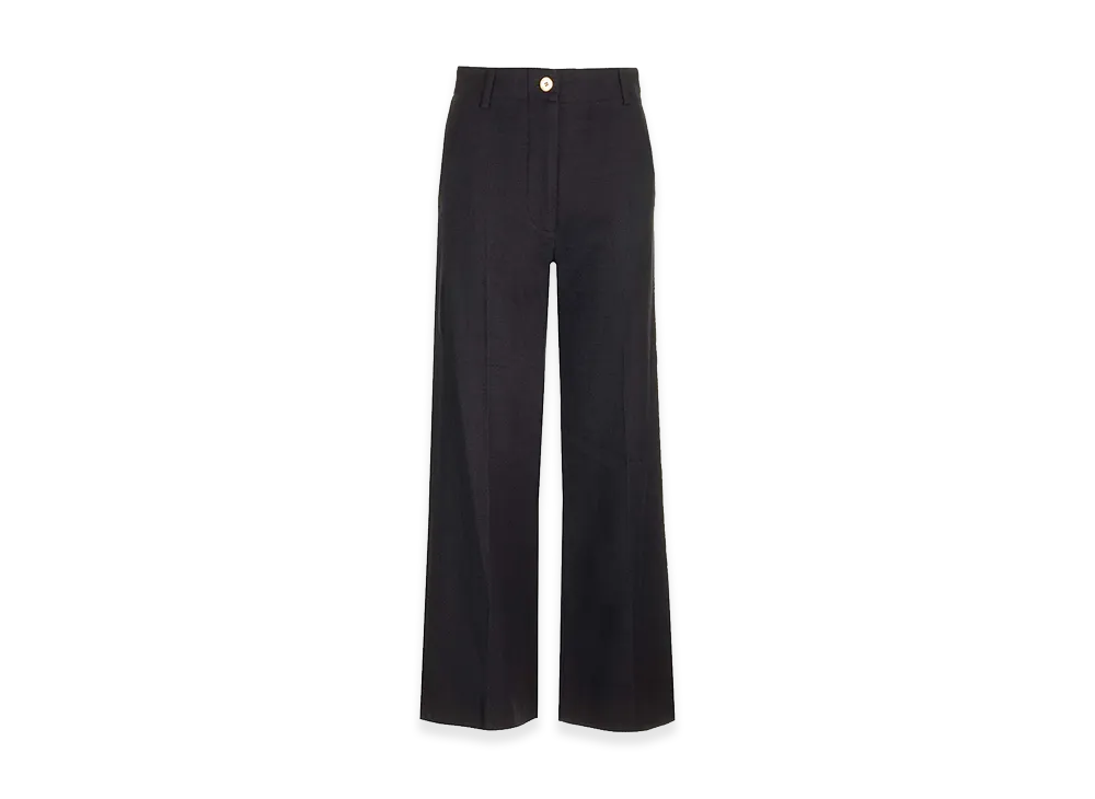 PATOU Women's Stretch Tweed Trousers "Black"