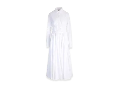 PATOU Women's Cotton Midi Shirt Dress "White"