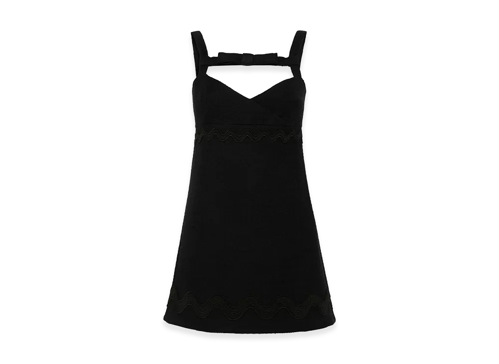 PATOU Women's Scallop-Trim Mini Dress "Black"