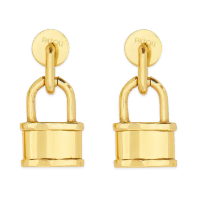 PATOU Extra Small Earrings With Padlock "Gold"