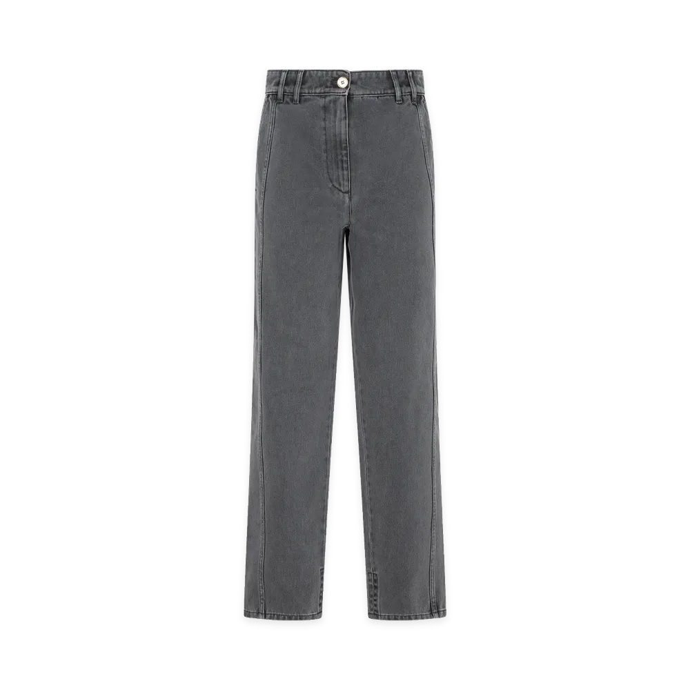 PATOU Anthracite Cargo Cotton Trousers "Anthracite"
