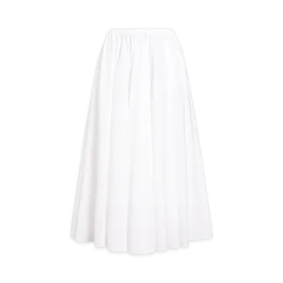 PATOU Cotton Midi Skirt "White"