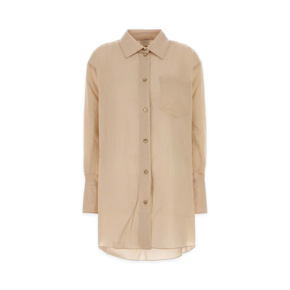 PATOU Embroidered Jersey Oversize Shirt "Beige"