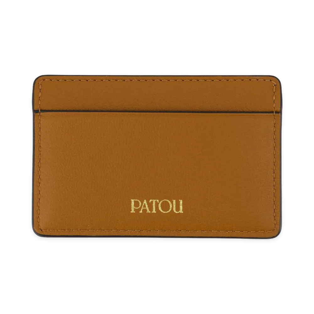 PATOU JP Leather Card Holder "Brown"