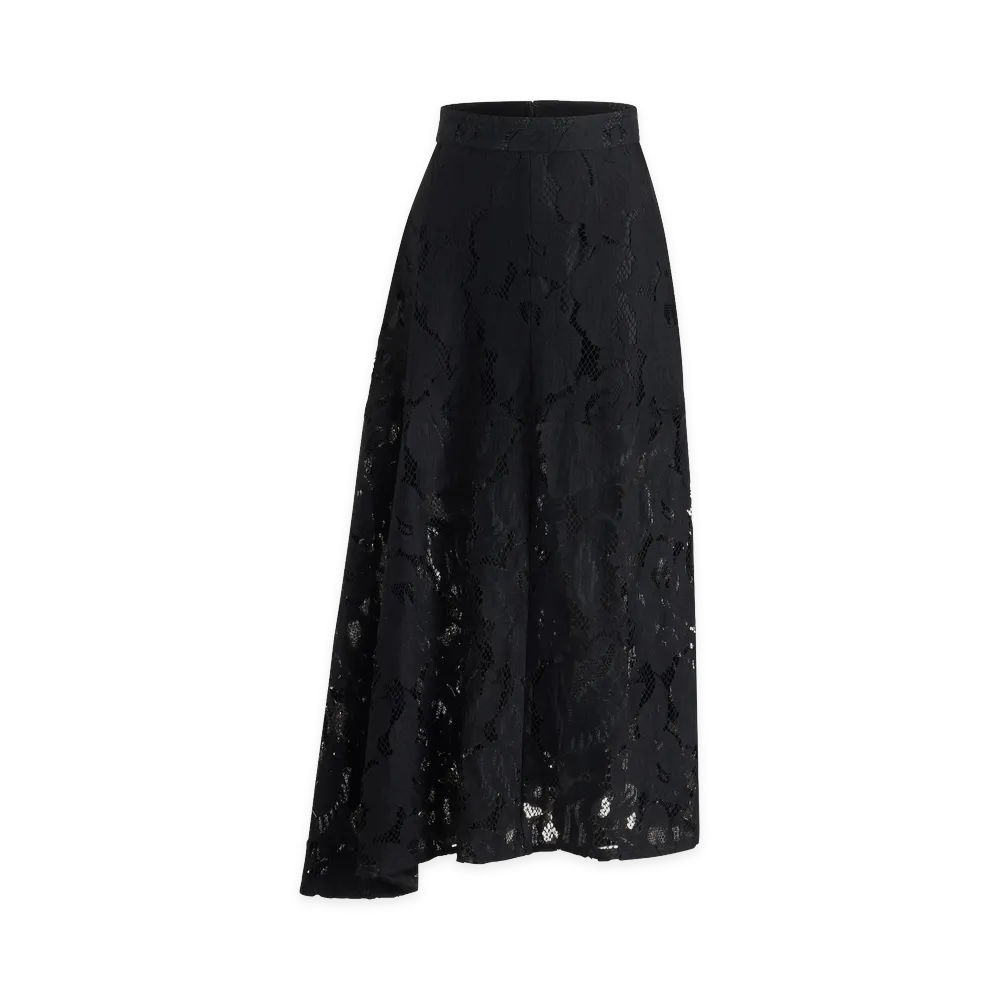 PATOU Lace Midi Skirt "Black"