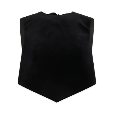 PATOU Velvet Foulard Top "Black"