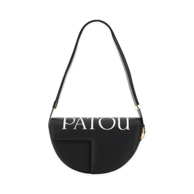 PATOU Leather Shoulder Bag "Black"