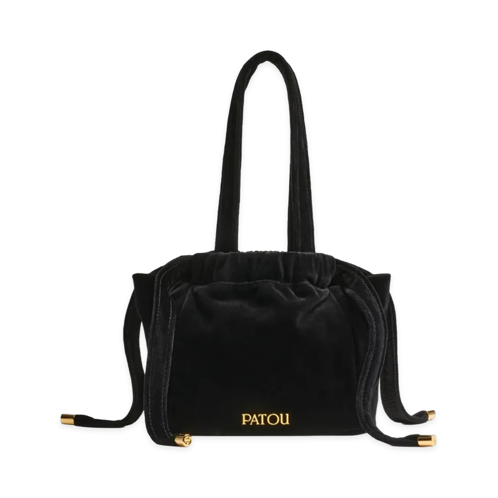 PATOU Velvet Clutch Bag "Black"
