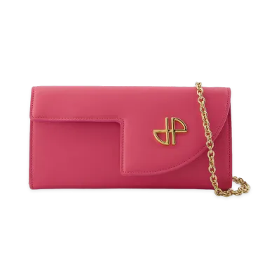 PATOU Wallet On Chain Leather "Pink"
