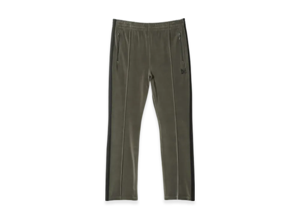 NEEDLES Velour Narrow Track Pants "Olive"