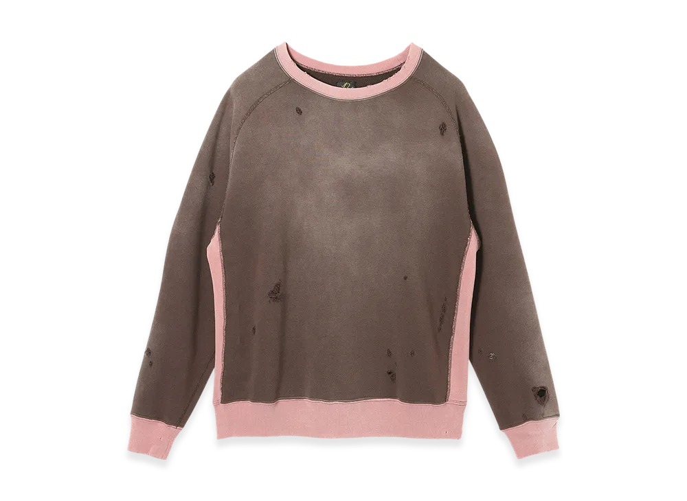 NEEDLES 2-Tone C/N Sweat Shirt - F.Terry "Brown"