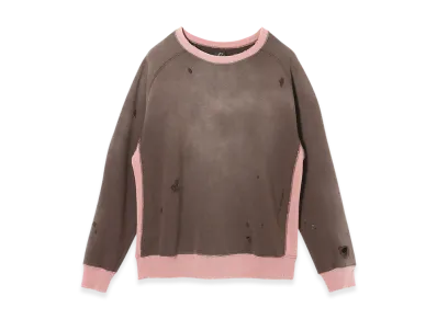 NEEDLES 2-Tone C/N Sweat Shirt - F.Terry "Brown"