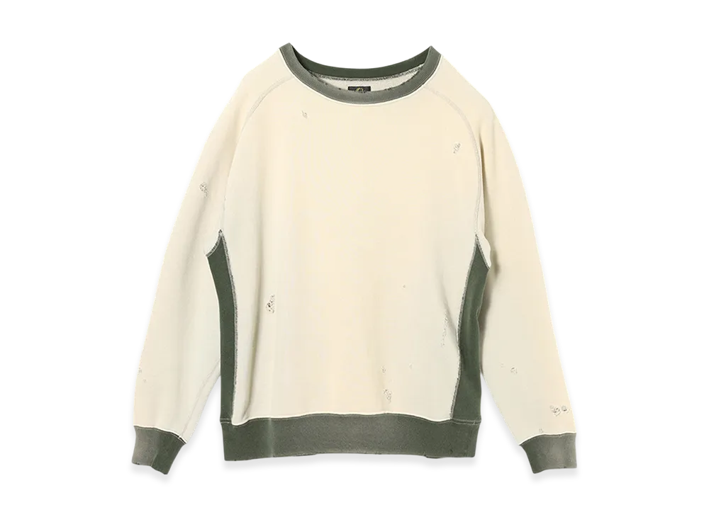 NEEDLES 2-Tone C/N Sweat Shirt - F.Terry "White"