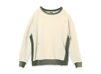 NEEDLES 2-Tone C/N Sweat Shirt - F.Terry "White"