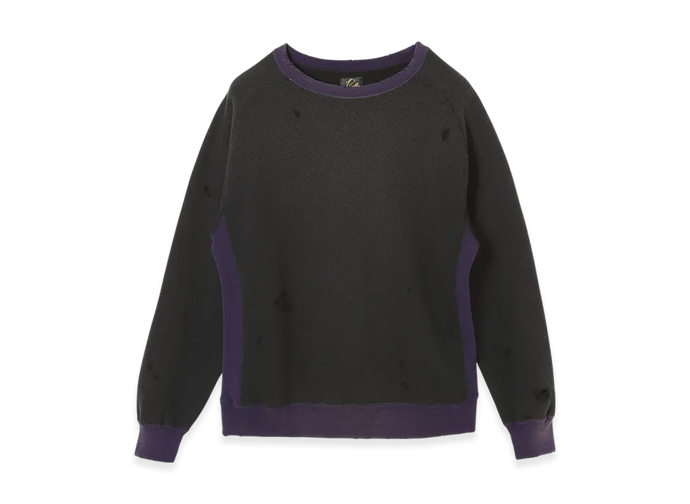 NEEDLES 2-Tone C/N Sweat Shirt - F.Terry "Black"