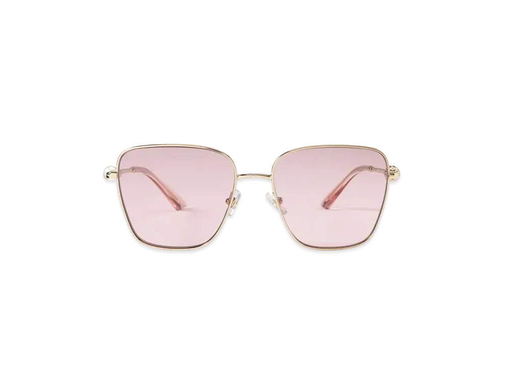 Jimmy Choo Pua Pale Square Sunglasses with Crystals "Pink"