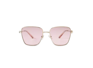 Jimmy Choo Pua Pale Square Sunglasses with Crystals "Pink"