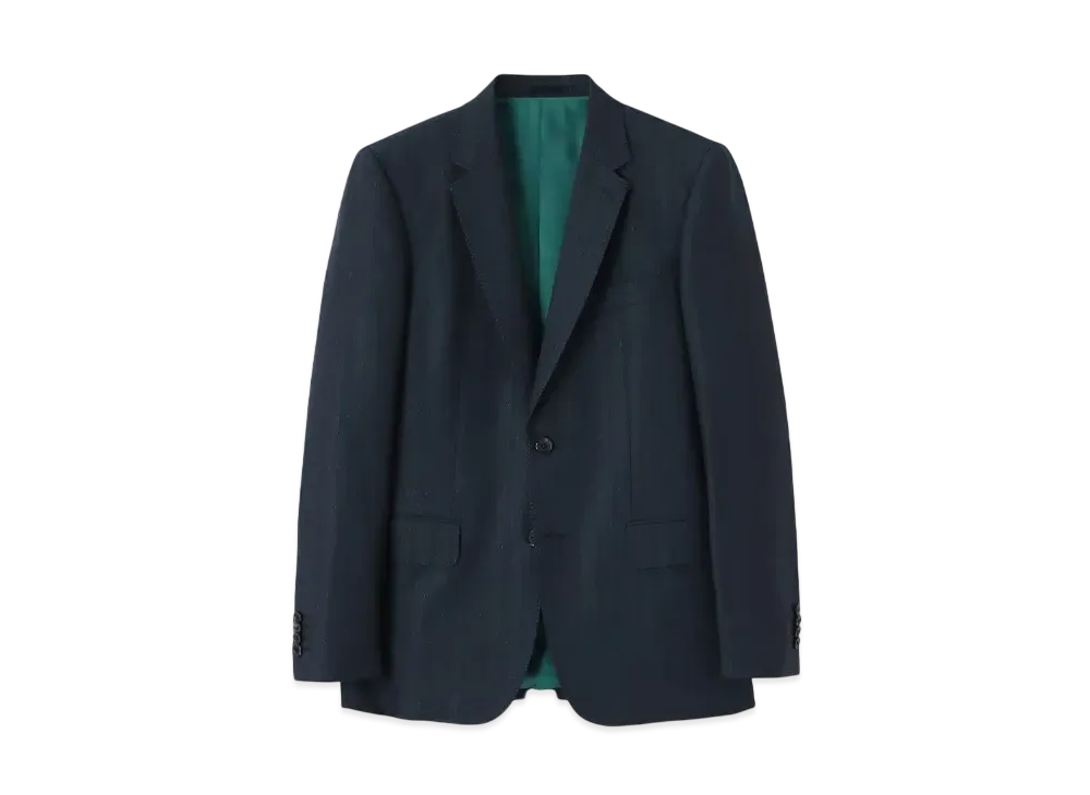 Paul Smith Slab Stripe Single 2B Suit "DarkGreen"