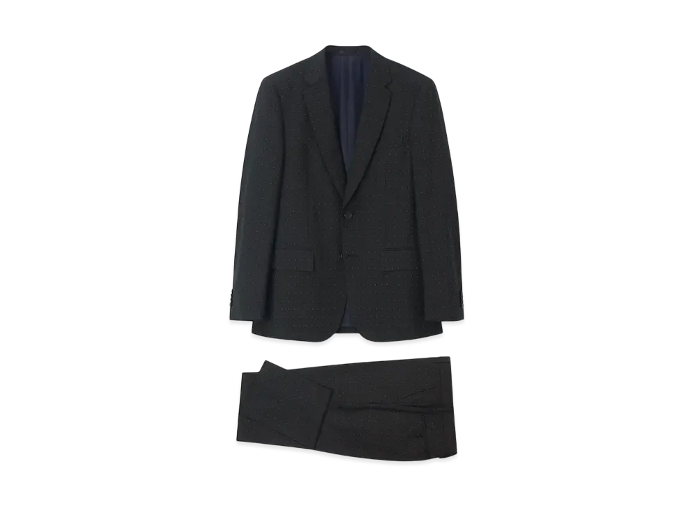 Paul Smith Color Pin Dot Single 2B Suit "Black"