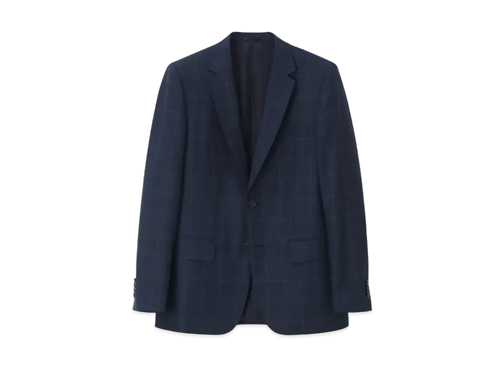 Paul Smith Stitch Check Single 2B Suit "DarkBlue"