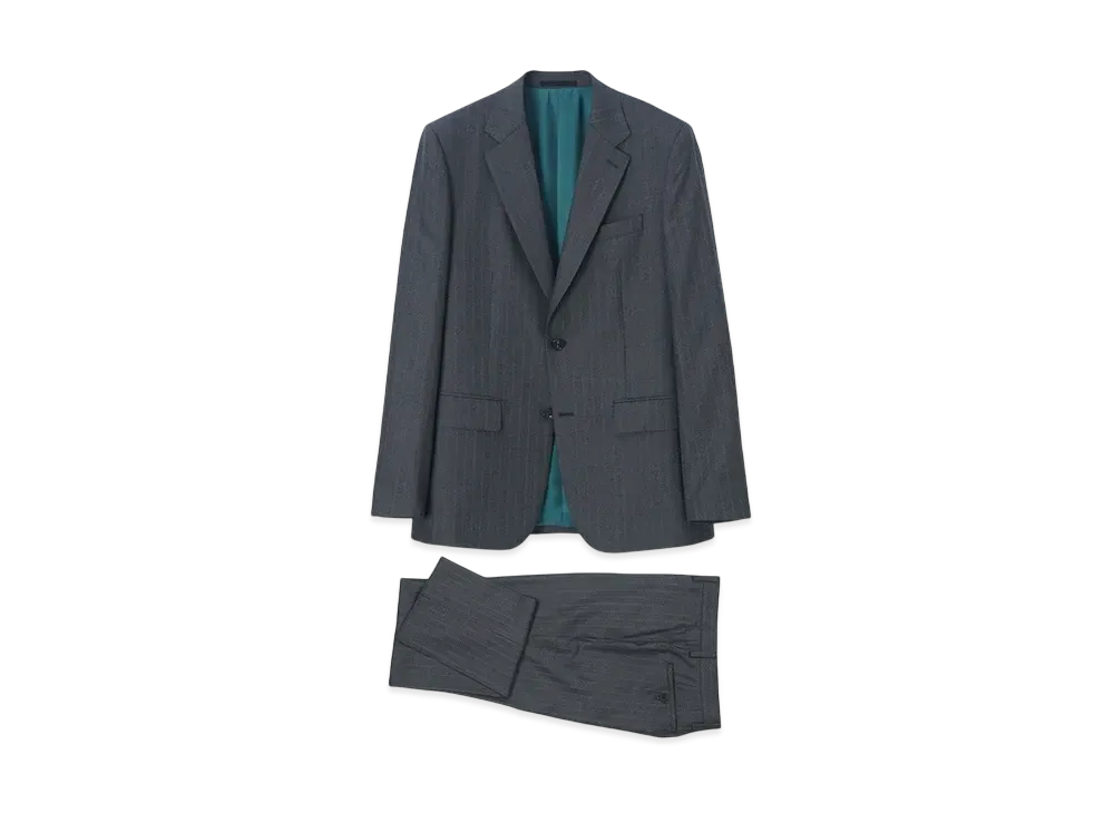 Paul Smith Gradient Stripe Single 2B Suit "Gray"