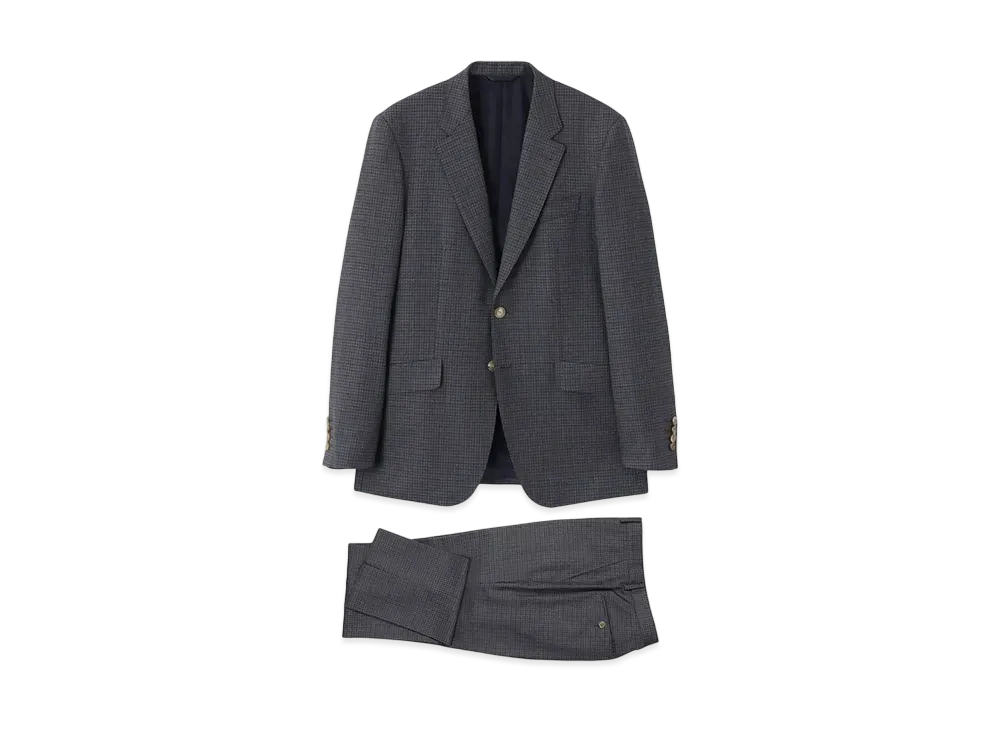 Paul Smith Checked Wool 2B Suit "Gray"