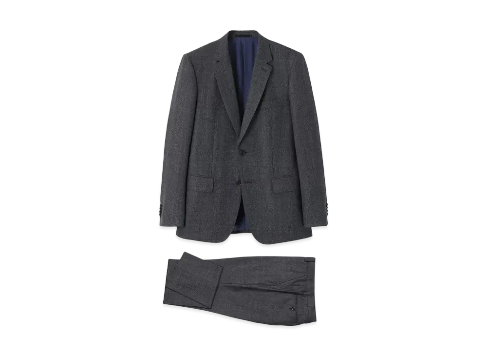 Paul Smith Misty Check Single 2B Suit "Charcoal Gray"