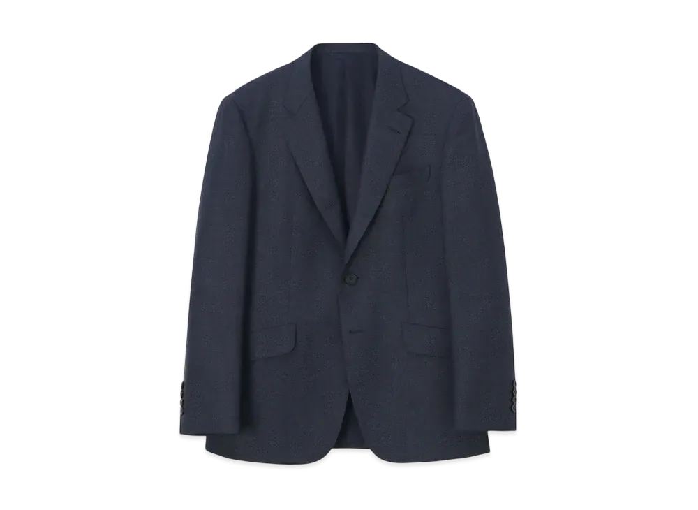 Paul Smith Semi-Plain Wool 2B Suit "Navy"