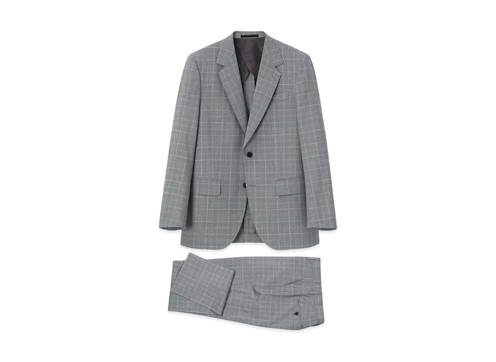 Paul Smith Traditional Check Single 2B Suit "Gray"
