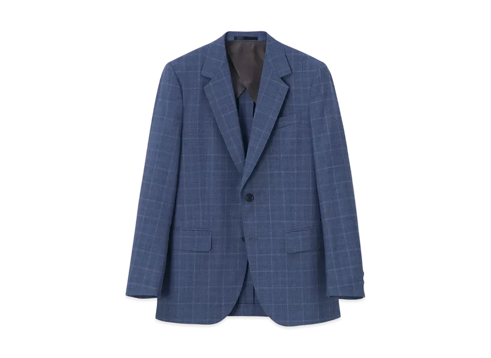 Paul Smith Traditional Check Single 2B Suit "Blue"