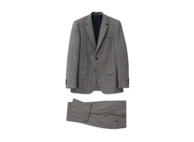 Paul Smith Muted British Check Single 2B Suit "Grayish Beige"