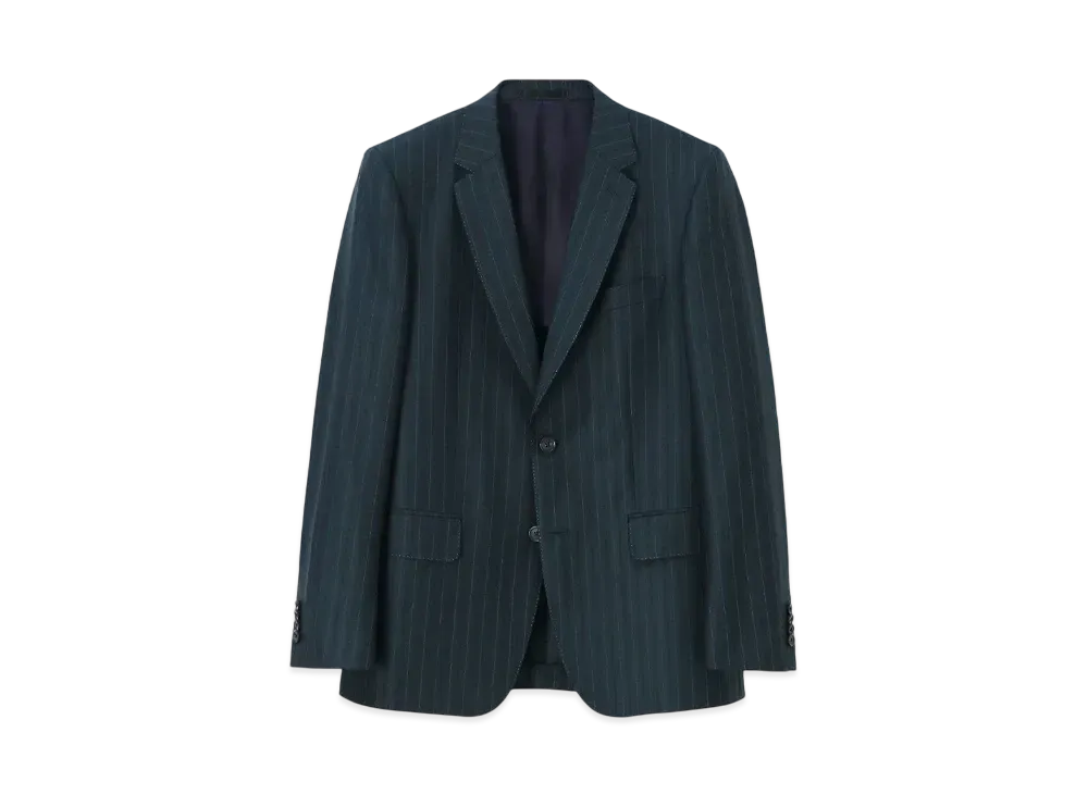 Paul Smith Alternate Stripe Single 2B Suit "DarkGreen"