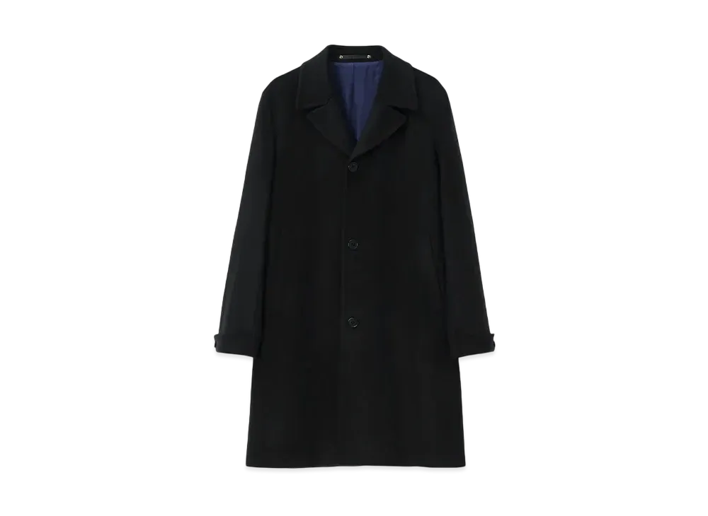 Paul Smith Wool Cashmere Bar Collar Coat "Black"
