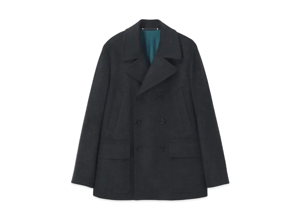 Paul Smith Wool Cashmere Pea Coat "Steel Gray"