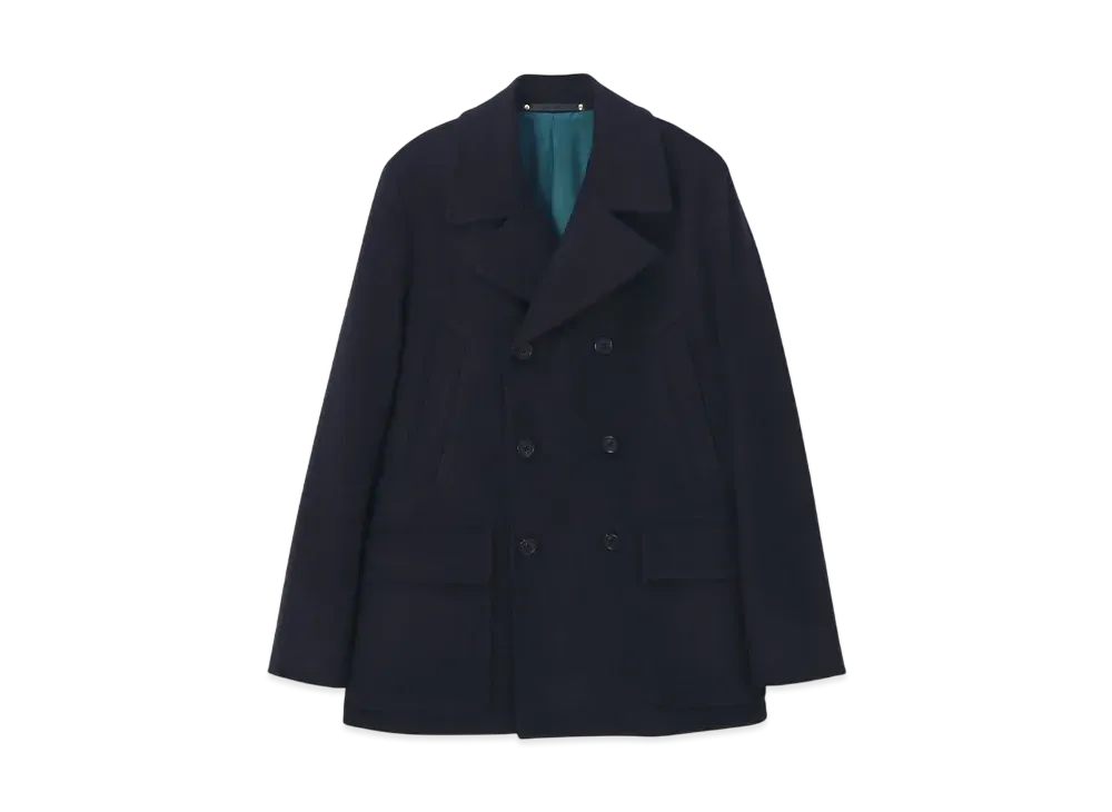 Paul Smith Wool Cashmere Pea Coat "Navy"