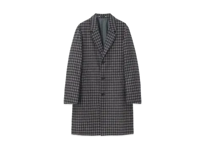Paul Smith Classic Check Padded Chester Coat "White"
