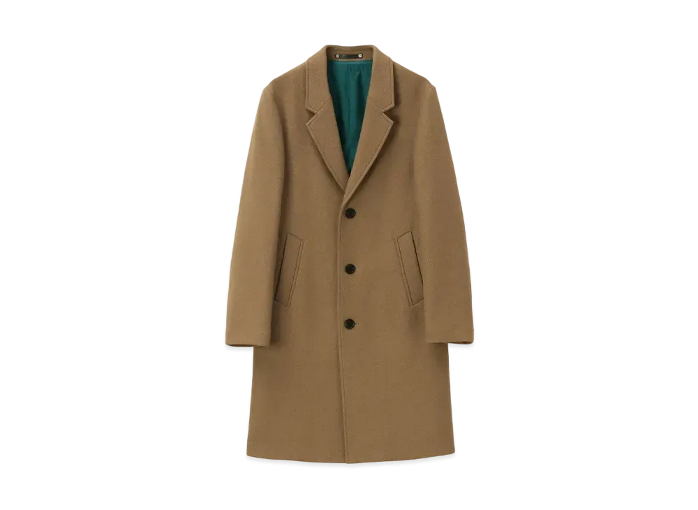 Paul Smith Wool Melton Chester Coat "Camel"