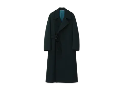 Paul Smith Wool Calze Tielocken Coat "DarkGreen"