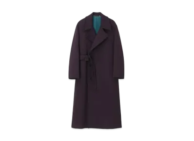 Paul Smith Wool Calze Tielocken Coat "DarkPurple"