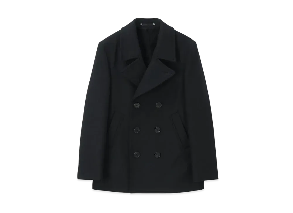 Paul Smith Wool Melton Pea Coat "Black"