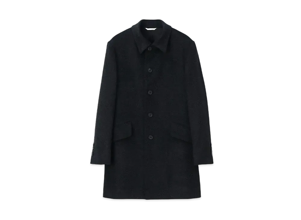 Paul Smith Birdseye Cashmere Bar Collar Coat "Black"