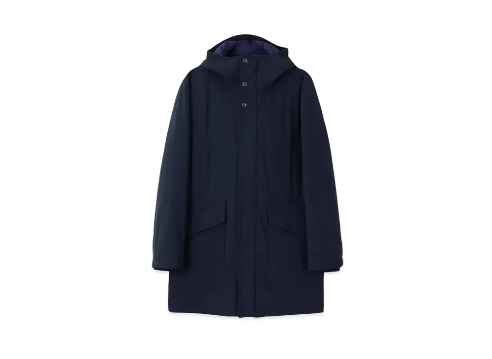 Paul Smith Signature Ribbed Down Coat "Navy"