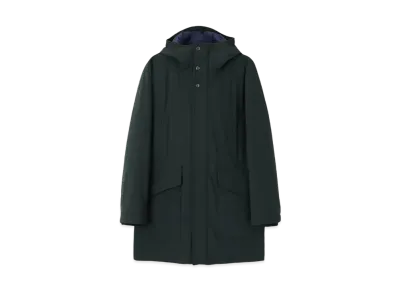 Paul Smith Signature Ribbed Down Coat "DarkGreen"