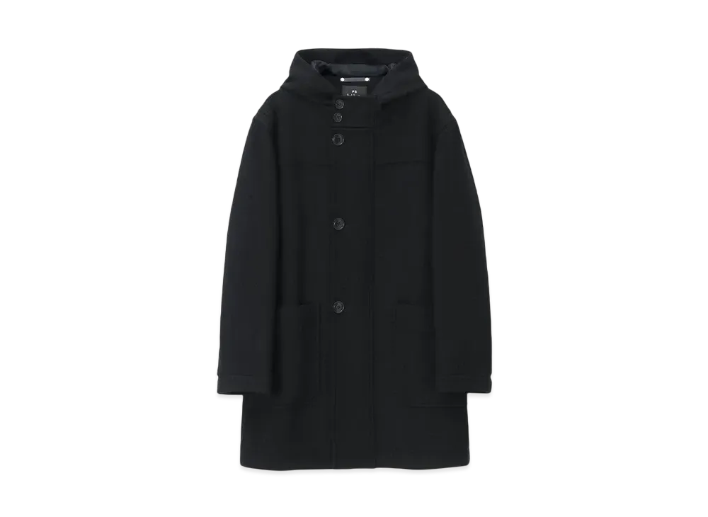 Paul Smith Wool Melton Duffel Coat "Black"